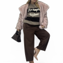 pantalone modello balloon alcantara